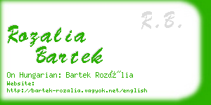 rozalia bartek business card